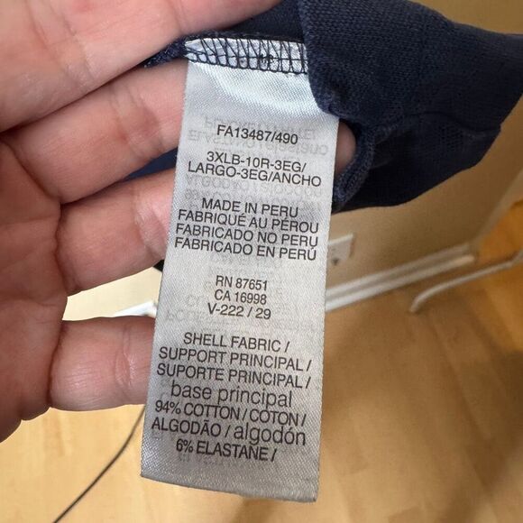 Lactose Shirt Mens 3XLB Navy Blue Polo Short Sleeve Classic Fit - Picture 5 of 8